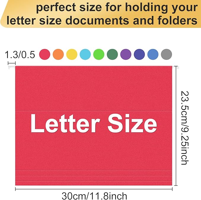 Hanging File Folders, 60 Pack Letter Size Hanging File folders - Image 2