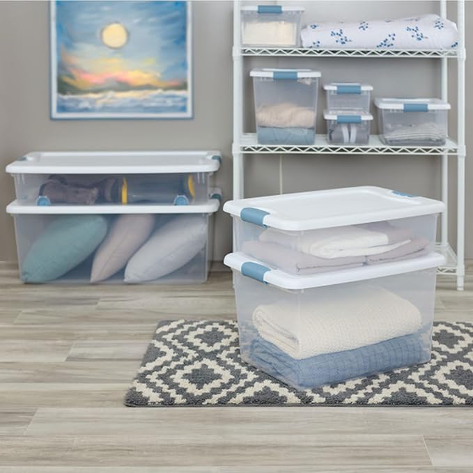 Sterilite 12-Pack Latching Box, Under Bed Storage Bins - Image 4