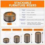 Furniture Risers Bed Risers Heavy Duty 1 inch, 2 inch, 3 inch, 4 inch Round - Image 2