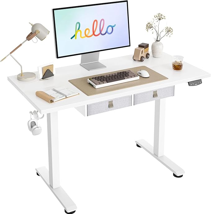 Agilestic Standing Desk with 2 Drawers, Adjustable Height Electric Desk with by Agilestic