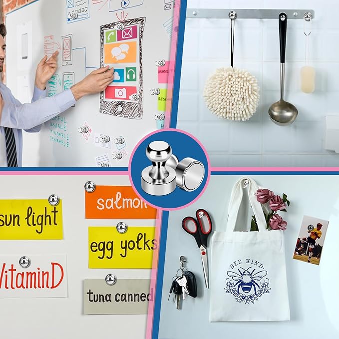 LOVIMAG Fridge Magnets 18Pcs Refrigerator Whiteboard Small Strong Magnet - Image 2