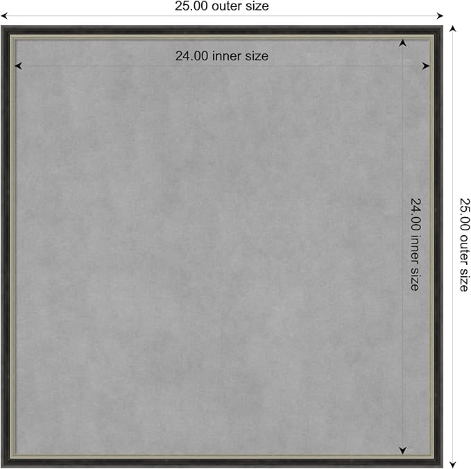 Amanti Art Black Framed Magnetic Board 25x25 Medium Vision Board - Image 4