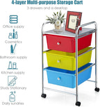 Giantex Rolling Cart with Drawers, Craft Organizer with Wheels, 3 Drawer - Image 8
