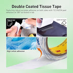 Double Sided Tape 9448A 1/2" x 33Ft Pack of 2 Made of 3M Super Sticky Adhesive - Image 4