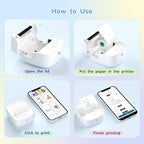Gloryang JD-23 Sticker Printer, Mini Portable Thermal Printer Print Pod - Image 9