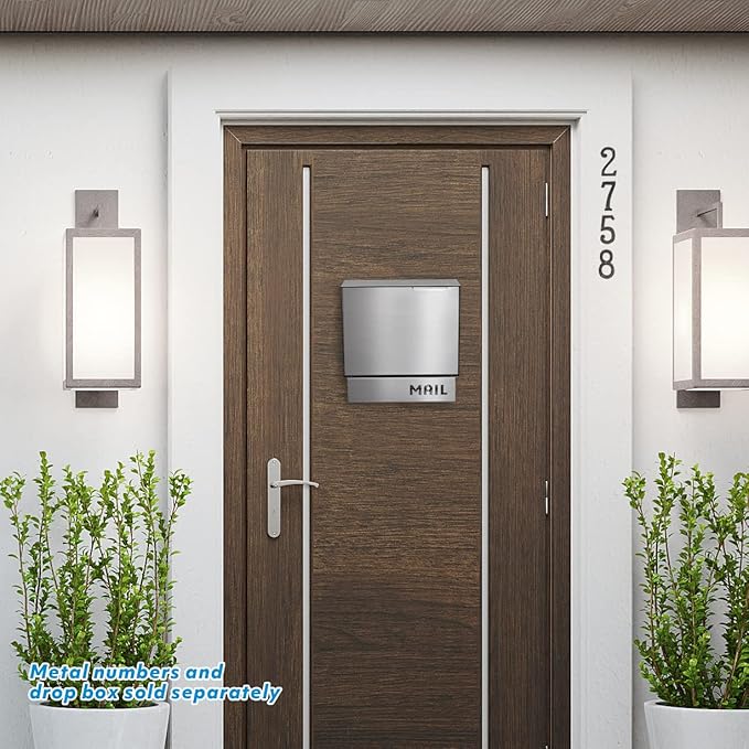 Pochar Stainless Steel Mailbox for Walls, Heavy Duty Wall Mounted Mailbox - Image 9