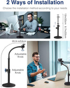 Puroma Webcam Stand Goose-Neck Mount Stand Upgraded Desktop Stand - Image 4