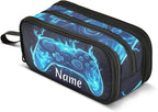 BOENLE Custom Joystick Gamepad Blue Flame Pencil Case Box Boys Girls by BOENLE-WELCOMEYOURCOMING