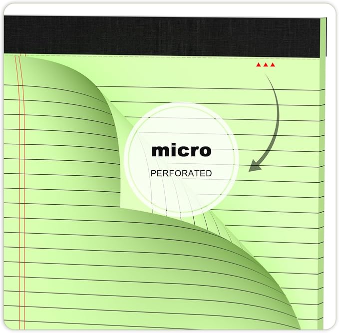 AILZFEI Colored Legal Pads 8.5 x 11 Note Pads, Wide Ruled Sturdy Back Writing - Image 6