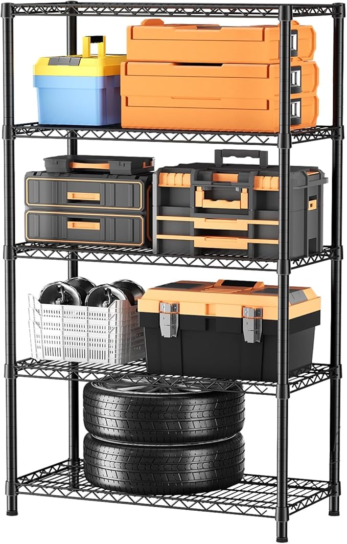SINGAYE 5 Garage Shelving Wire Storage Heavy Duty Shelves 1750LBS Shelving Unit by SINGAYE