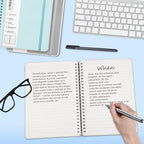 ABERLLS Beige Lined Spiral Journal Notebook - Image 3