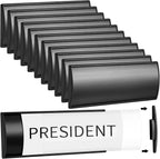 Therwen 12 Pcs Aluminum Office Name Plate Holder