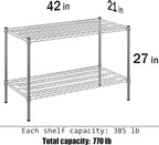 Regal Altair 21" Deep x 42" Wide x 27" Height Wire Shelving Kit | 2-Tier | NSF - Image 3