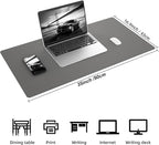 Desk Mat, 35.4" x 17" Leather Desk mat, Double-Sided Desk Pad, Desk matt - Image 3