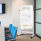 maxtek Rolling White Board, 44x28 Inches Magnetic Cork Board Combo, Portable - Image 8