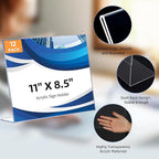 6 Pack L Shape Slanted Back 11x8.5 Plastic Sign Holders - Image 5