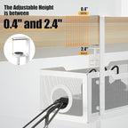 2 Pack Under Desk Cable Management Box White, Cinati 26.8" Wire Organizers No - Image 2