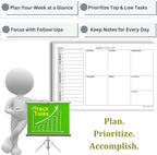 Weekly TO DO List Notepads Task Pad Planner w/Daily Checklist, Priority ToDo & - Image 5