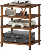 4-Tier AV Media Player Stand, Modern Stereo Cabinet, Wooden TV Stand, Game