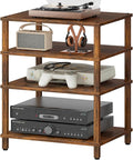 4-Tier AV Media Player Stand, Modern Stereo Cabinet, Wooden TV Stand, Game by LELELINKY