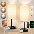 zjojo table lamp set of 2, 13.8" bedside, main product view
