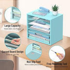 SHARKWOODS 5-Tier Wood Desk Organizer, Paper Tray Organizer - Image 5