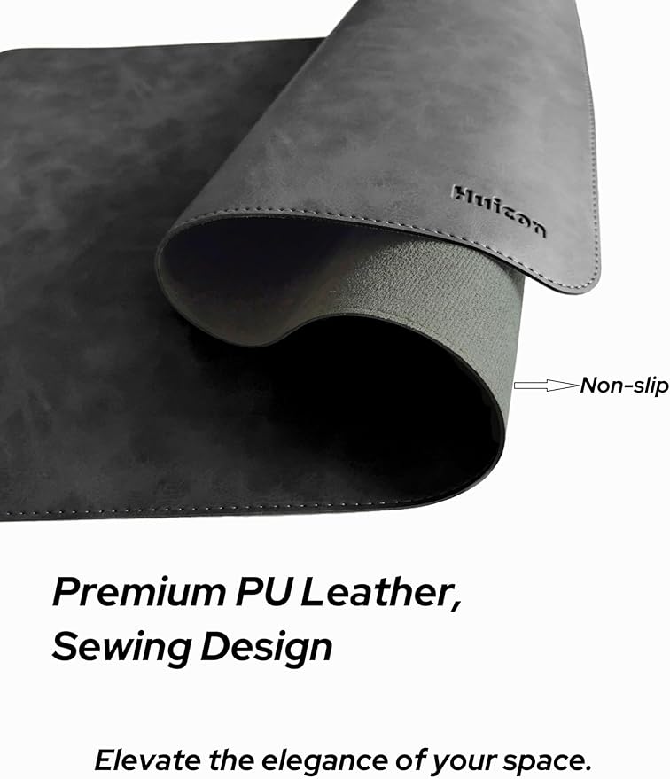 Huicon Faux Leather Desk Mat, 31.5"x15.7" Non-Slip PU Leather Desk Pad - Image 5