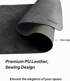 Huicon Faux Leather Desk Mat, 31.5"x15.7" Non-Slip PU Leather Desk Pad - Image 5