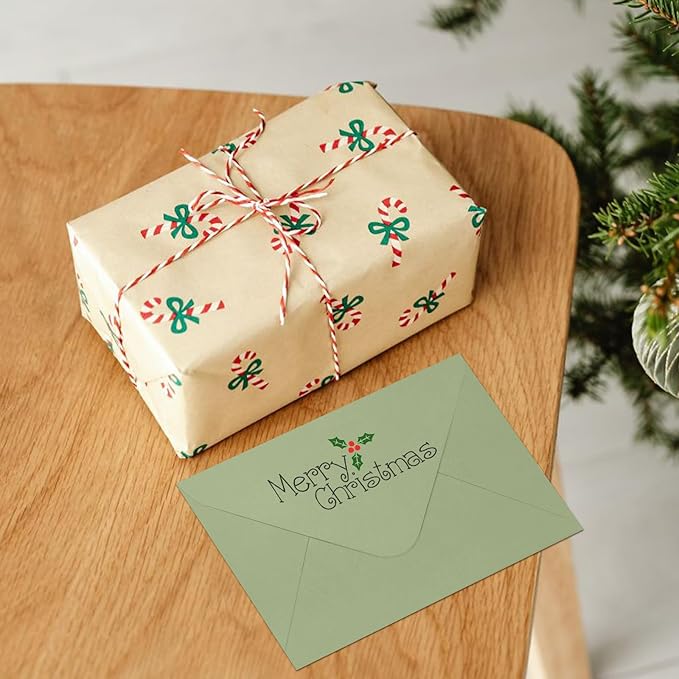A7 Sage Green Envelopes 100 Pack, Goefun 5x7 V Flap Printable Envelopes - Image 7