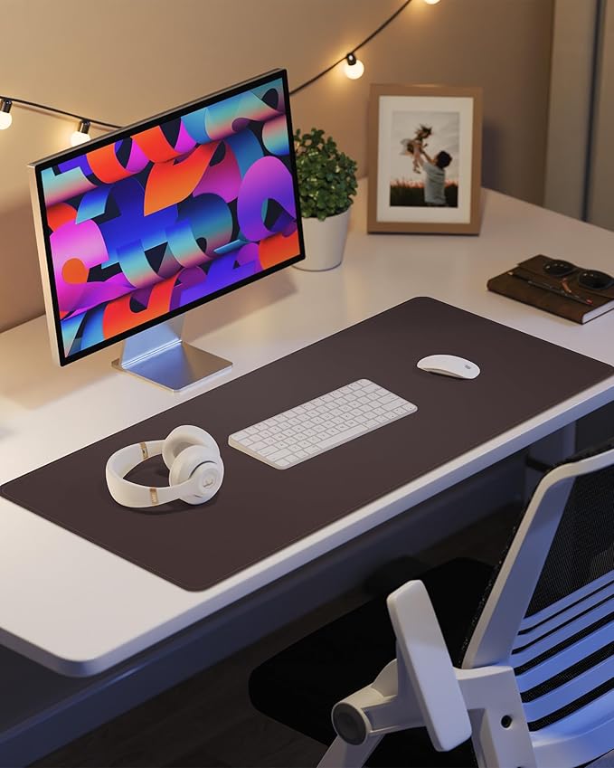 Non-Slip Desk Pad, Mouse Pad, Waterproof PVC Leather Desk Table Protector - Image 6