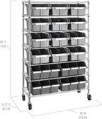 Seville Classics Heavy Duty NSF Bin Rack Solid Steel Wire Shelving Storage Unit - Image 10