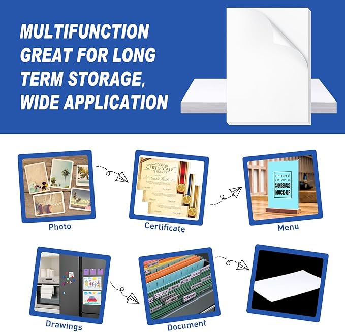 Gersoniel 100 Pcs Printer Paper 11 x 17 Inch Copy Paper 52 lb Glossy Paper - Image 5