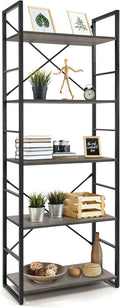 CAPHAUS 5 Tier Bookshelf, 24 Inch Width Free Standing Shelf, Bookcase Shelf by CAPHAUS