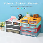 OSteed White Desktop Drawers for Paper, Stackable Office Storage Drawers for - Image 6