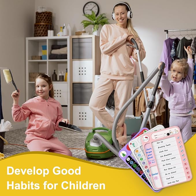 Magnetic Chore Chart for Kids, ADHD Task Tracker Easy-Check Routine Dry Erase - Image 5