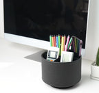 Hennaja Round Leather Art Supply Organizer, Remote Control Holder, 360 Degree - Image 7