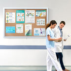 SWANCROWN Glass Enclosed Bulletin Board 48"x32", Locking Cork Board - Image 8