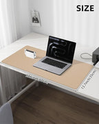 Leather Desk Pad Protector, Mouse Pad, Office Mat, Non-Slip PU Leather Blotter - Image 5
