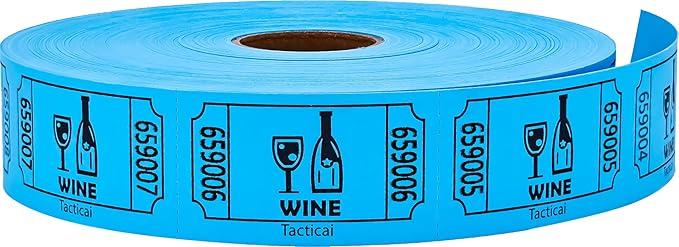 Tacticai 1000 Raffle Tickets, Single Roll, Ticket by Tacticai