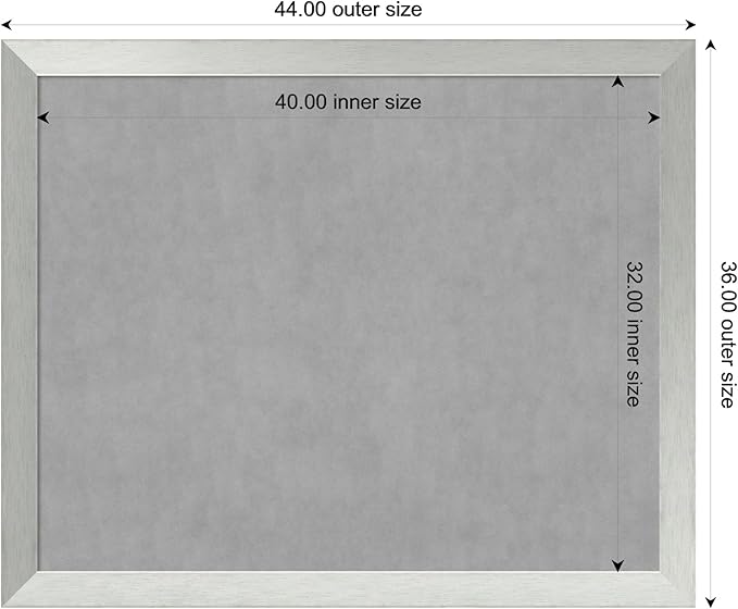 Amanti Art Silver Framed Magnetic Board 36x44 X-Large Vision Board - Image 4