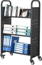VEVOR Rolling Library Book Cart, 330 lbs Capacity, 30.3 x 15 x 48.0-Inch - Image 9