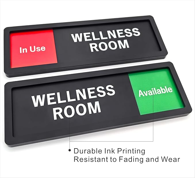 Wellness Room Sign – Privacy In Use / Available Slide Switch Sign, Premium - Image 3