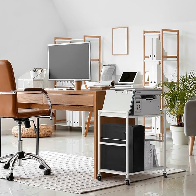 OYEAL Computer Tower Stand, PC Tower Stand Metal Rolling Cart Holds up to 40lbs - Image 6