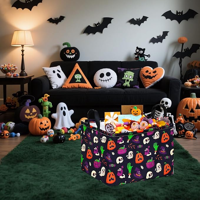 FUULOXE Halloween Ghost Storage Basket - Image 3