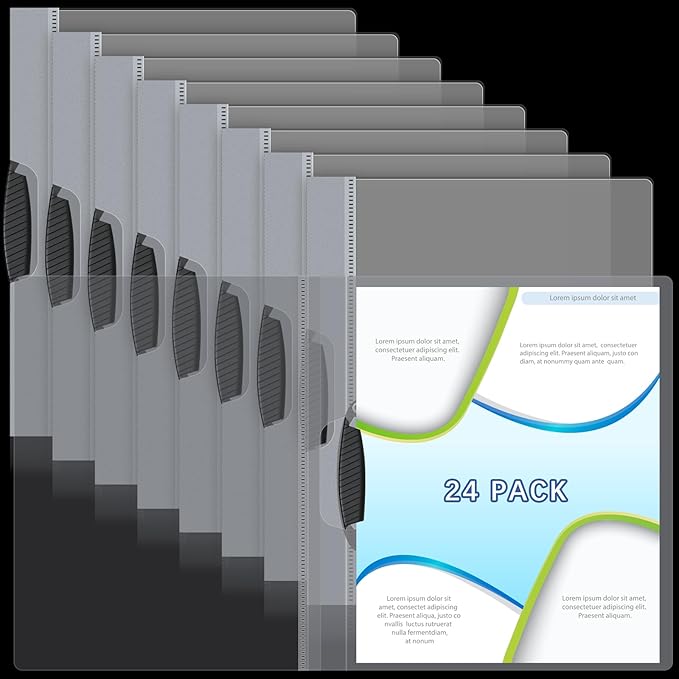 Teling 24 Pcs Clear Report Covers by Teling