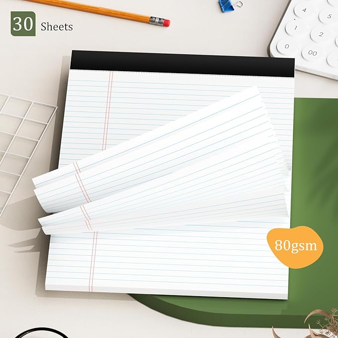 AILZFEI 2 Pack of Legal Pads 8.5 x 11 College Ruled Writing Pads 8.5" x 11.75" - Image 4