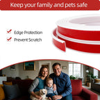 U-Shape Plywood Edge Banding - 3/4" Edge Protector, Self-Adhesive Trim for Veneer, Furniture, Countertop, Table, Sheet Metal - White, 20Ft