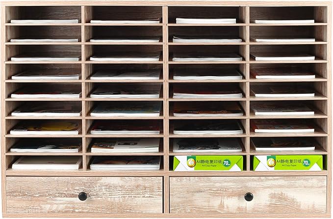 PAG Mail Sorter Organizer, Wood Literature Organizer, Student Mailbox - Image 2