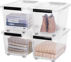 Citylife 54 QT Clear Plastic Storage Bins - Image 6