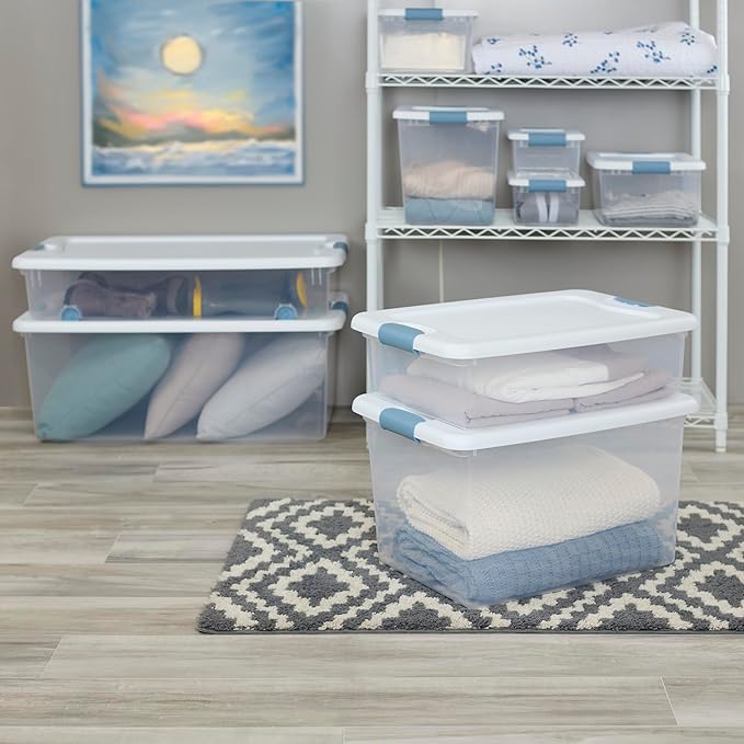 Sterilite 12-Pack Latching Box, Under Bed Storage Bins - Image 8